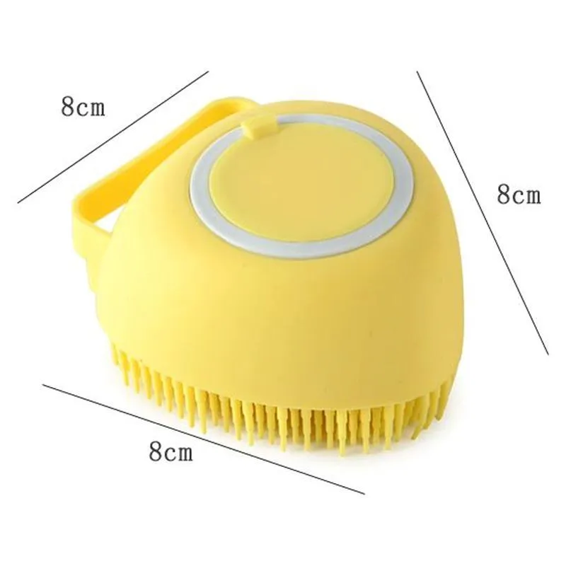 Brosse de bain en silicone en situation de toilettage