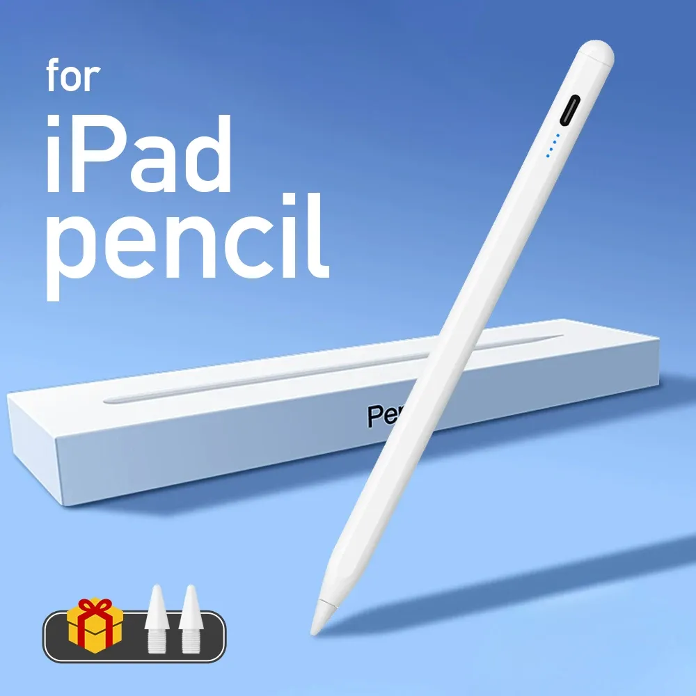 Stylet pour Apple Pencil avec indicateurs LED et rejet de paume, compatible iPad 2018-2026