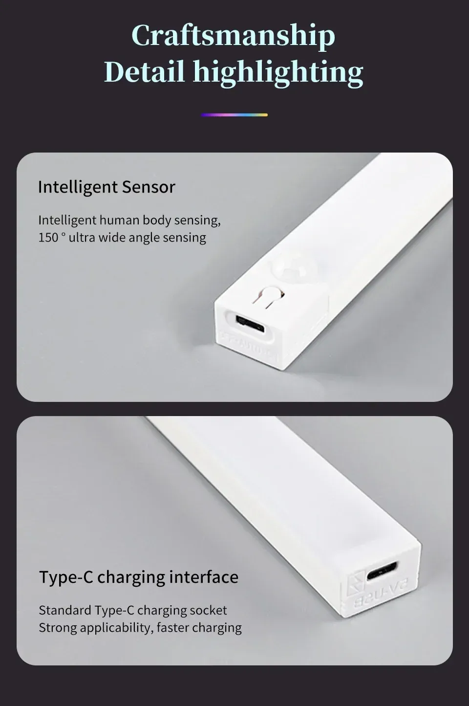 Lampe LED rechargeable en détail