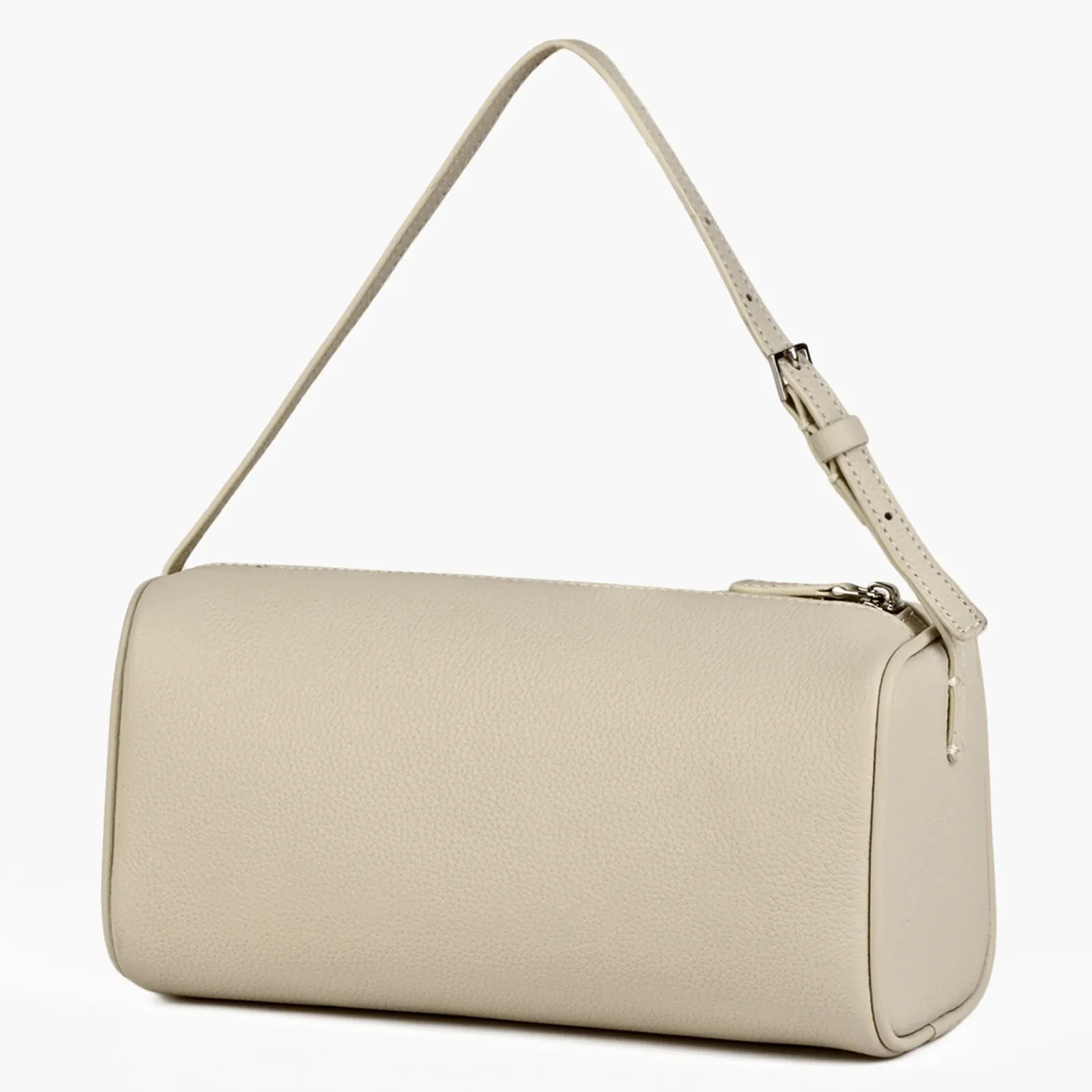 Matna Mini sac à main en cuir véritable pour femme, en cuir de veau entièrement grainé, sac bandoulière en forme de tonneau à bandoulière initiée 9