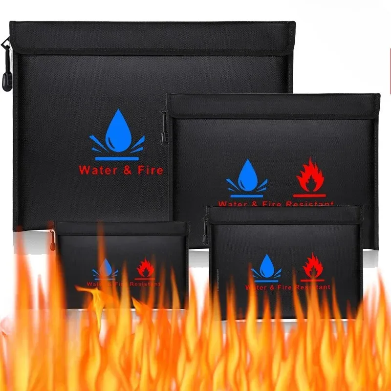 Pochette à documents ignifuge et étanche avec fermeture à glissière 3