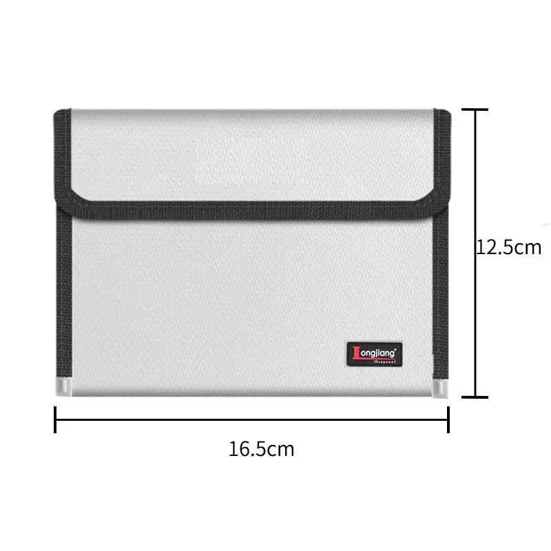Pochette à documents ignifuge et étanche avec fermeture à glissière 11