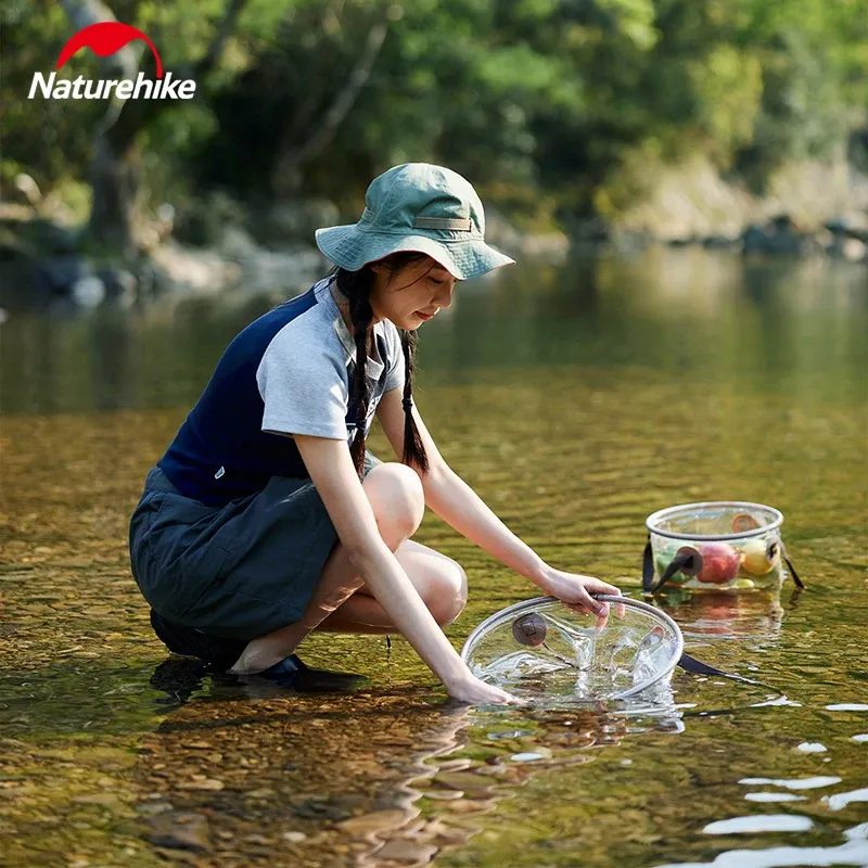 Seau rond pliable de 20 L, pour barbecue en plein air, voyage, conteneur d'eau pliable, seau de rangement, équipement de camping 6