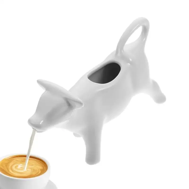 Pichet à lait en céramique en forme de vache, mini saucière et verseur 2