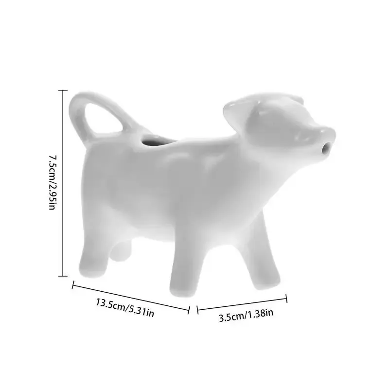 Pichet à lait en céramique en forme de vache, mini saucière et verseur 6