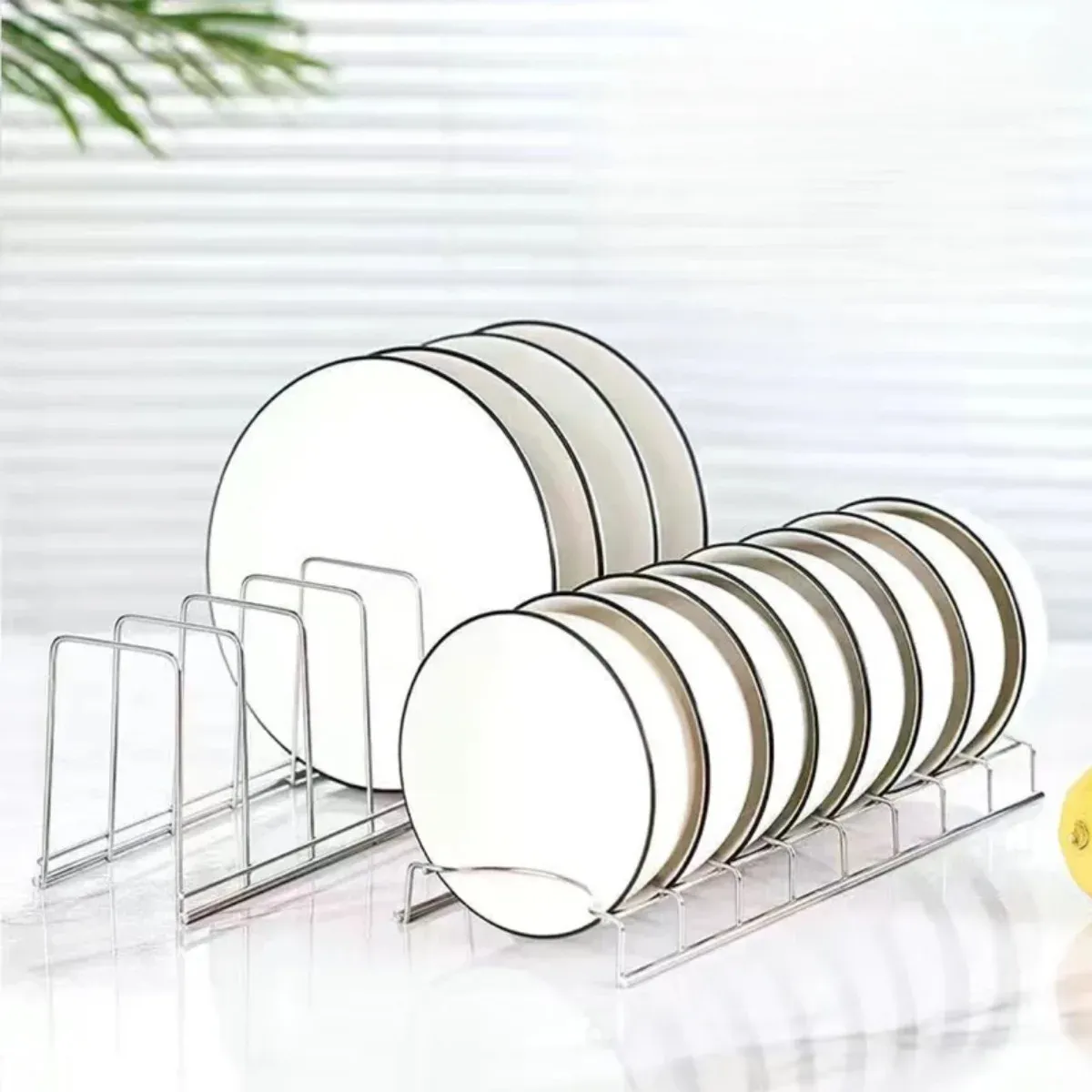 Égouttoir à vaisselle en acier inoxydable pour tiroir de cuisine - Image 1