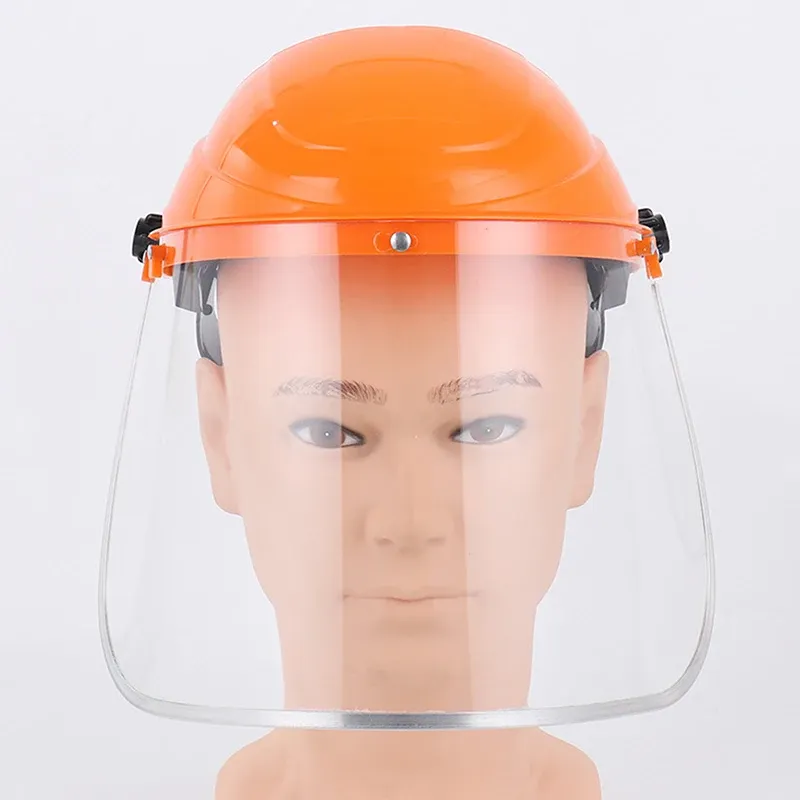 Écran facial transparent, vue de détail