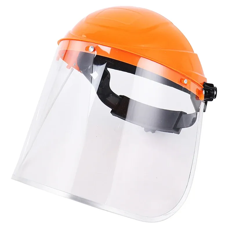 Écran facial transparent, détail de la matière