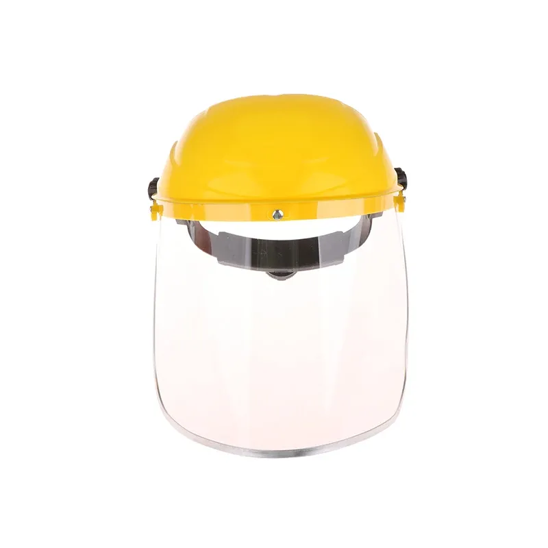 Écran facial transparent, vue latérale