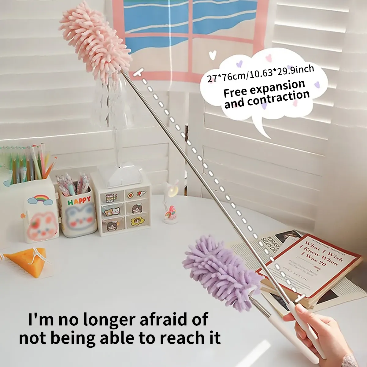 Brosse anti-statique rétractable pour le nettoyage de la poussière automobile 6