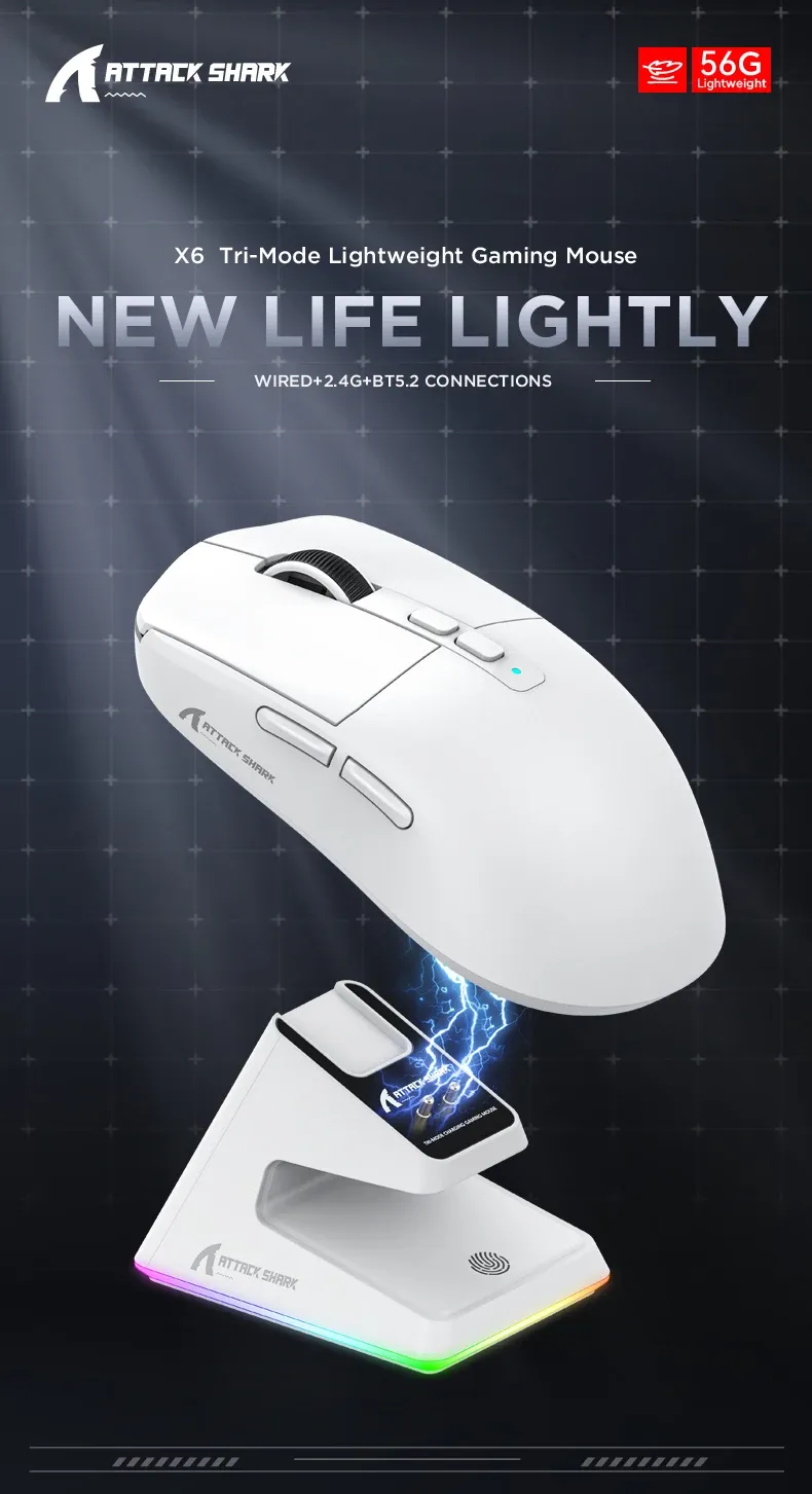Souris gaming légère et ergonomique