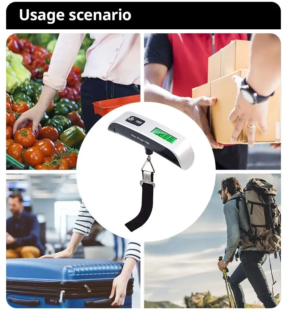 Balance numérique de voyage, vue sous un autre angle