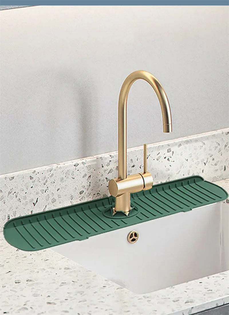 Tapis de robinet en silicone, finition détaillée