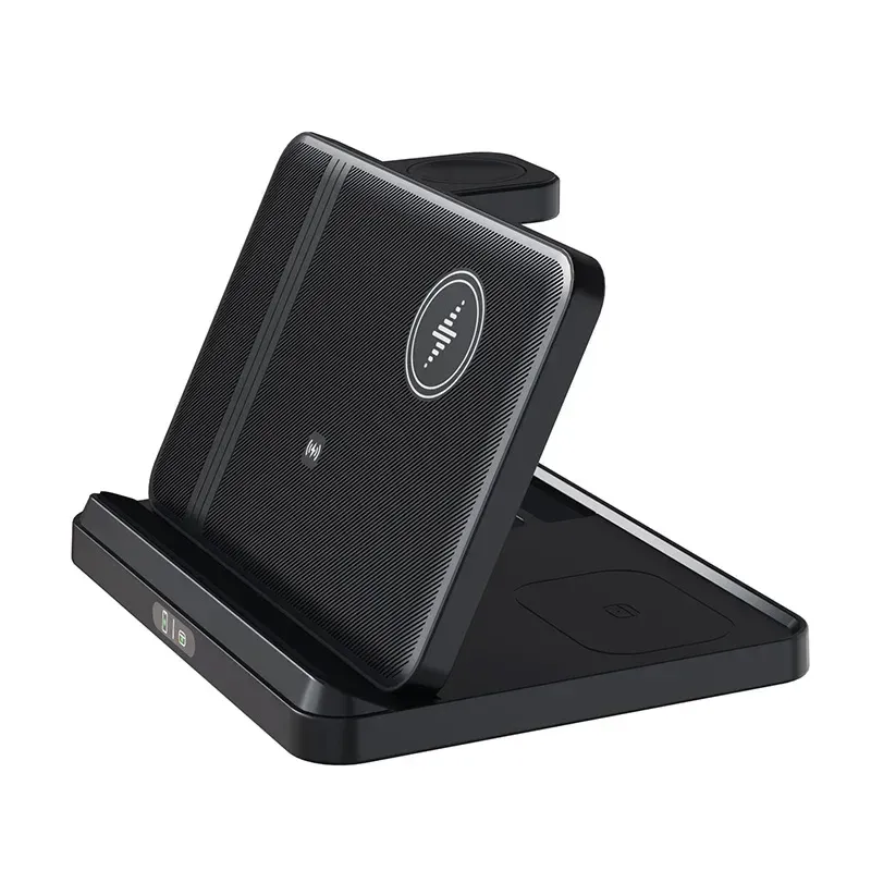 Support de charge sans fil 3 en 1 pour Samsung Z Fold8, Z Flip8, S26, S25, Galaxy Watch Ultra, Buds2, station de charge rapide pliable. 11