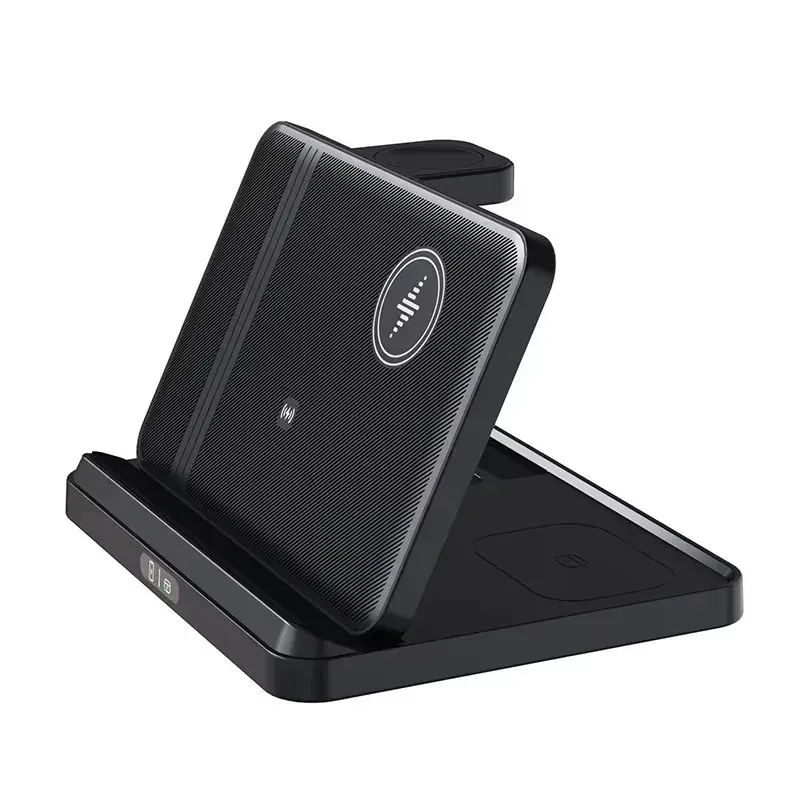 Support de charge sans fil 3 en 1 pour Samsung Z Fold8, Z Flip8, S26, S25, Galaxy Watch Ultra, Buds2, station de charge rapide pliable. 12
