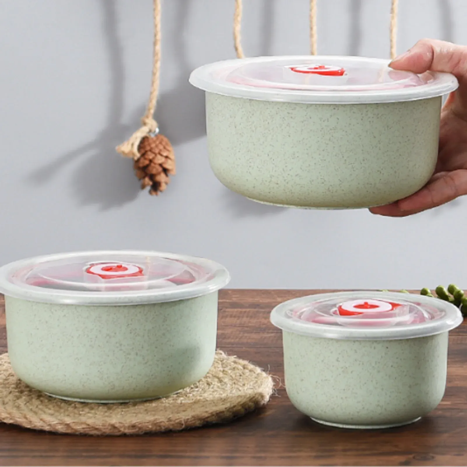 Conteneurs de stockage alimentaire légers, boîtes Bento, lot de 3 pour la cuisine, le pique-nique et la préparation de repas à emporter 2