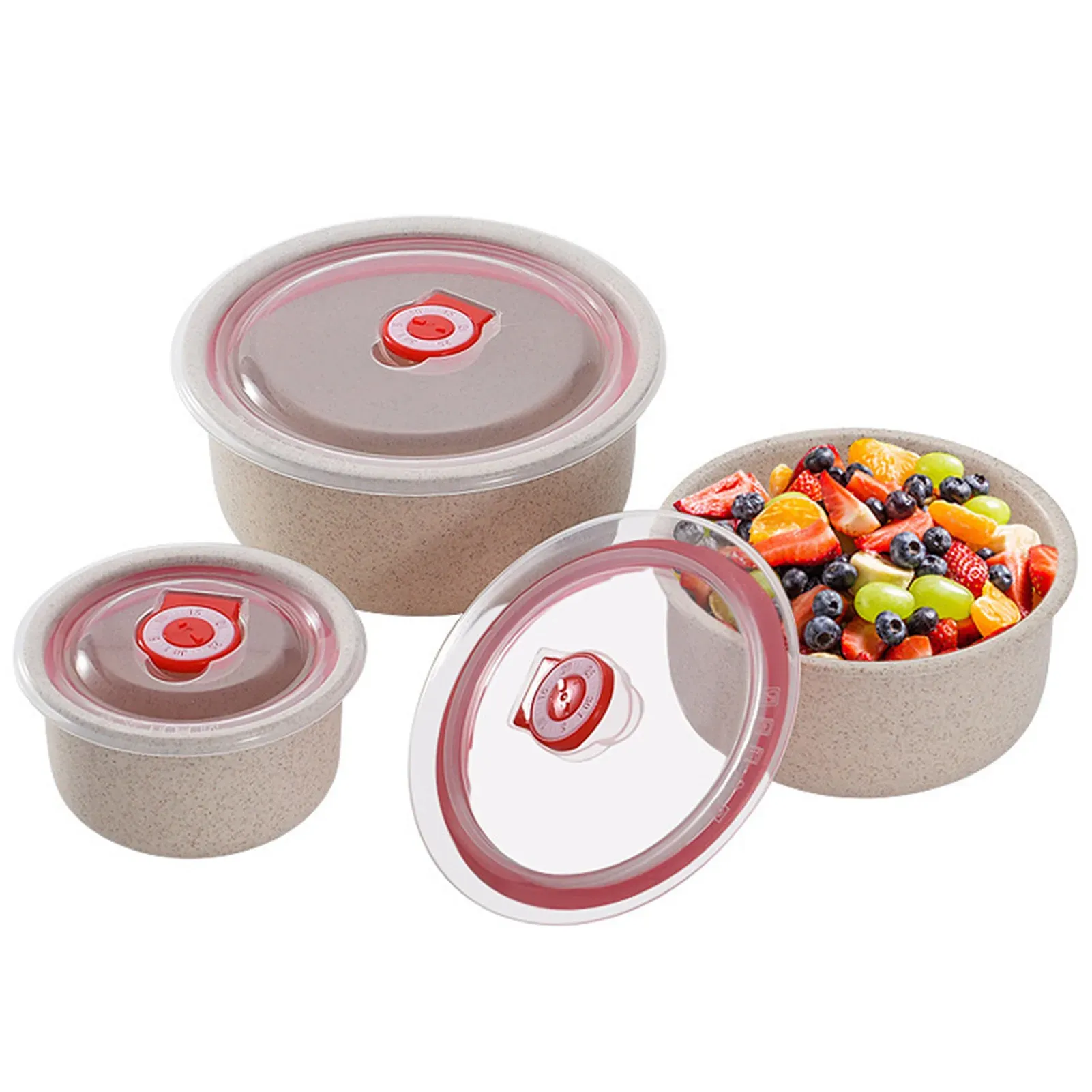 Conteneurs de stockage alimentaire légers, boîtes Bento, lot de 3 pour la cuisine, le pique-nique et la préparation de repas à emporter 5