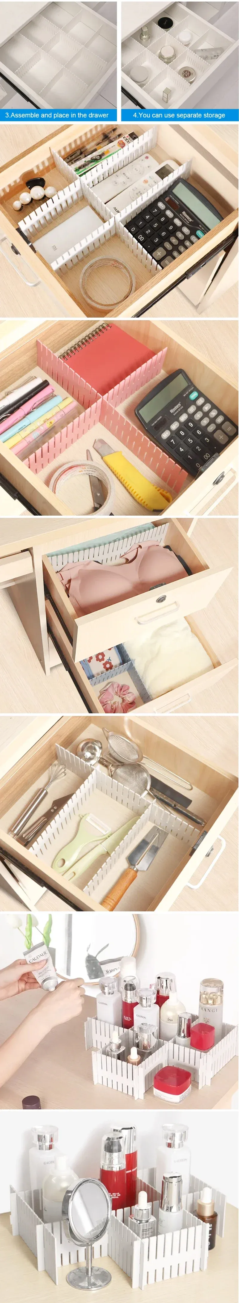 Détail du séparateur de tiroir pour un rangement organisé