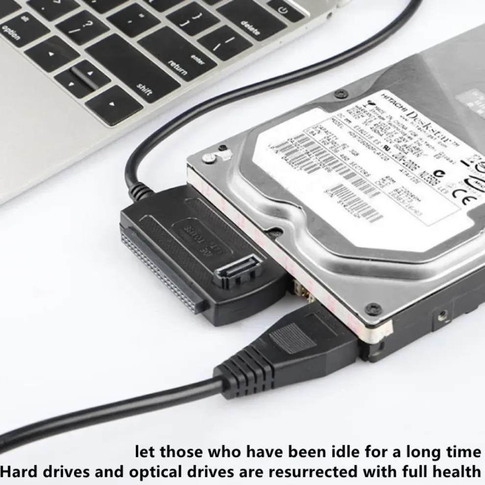 Connexion d'un disque dur via adaptateur USB