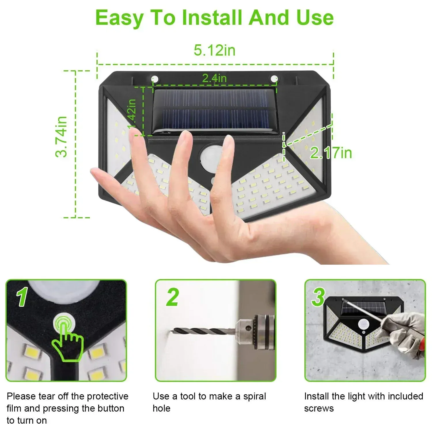 Lampe solaire installation