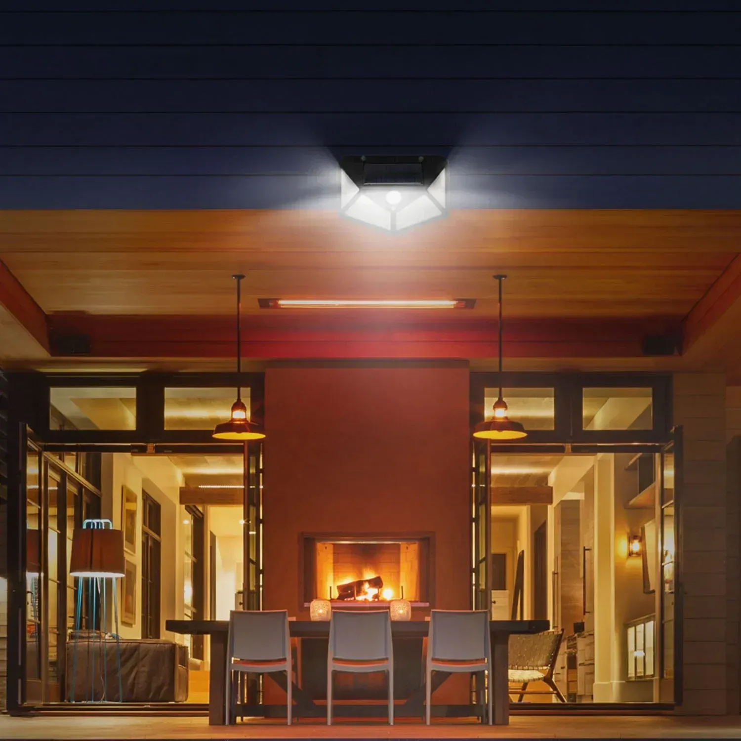 Lampe solaire mise en situation
