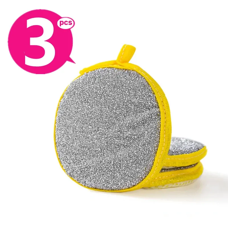 Éponge à vaisselle double face, brosse de nettoyage pour la vaisselle, casseroles et poêles, éponges de nettoyage réutilisables, lot de 10/5/3 pièces 9
