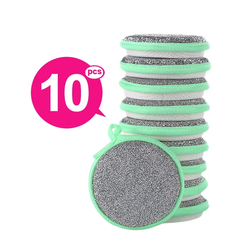 Éponge à vaisselle double face, brosse de nettoyage pour la vaisselle, casseroles et poêles, éponges de nettoyage réutilisables, lot de 10/5/3 pièces 14