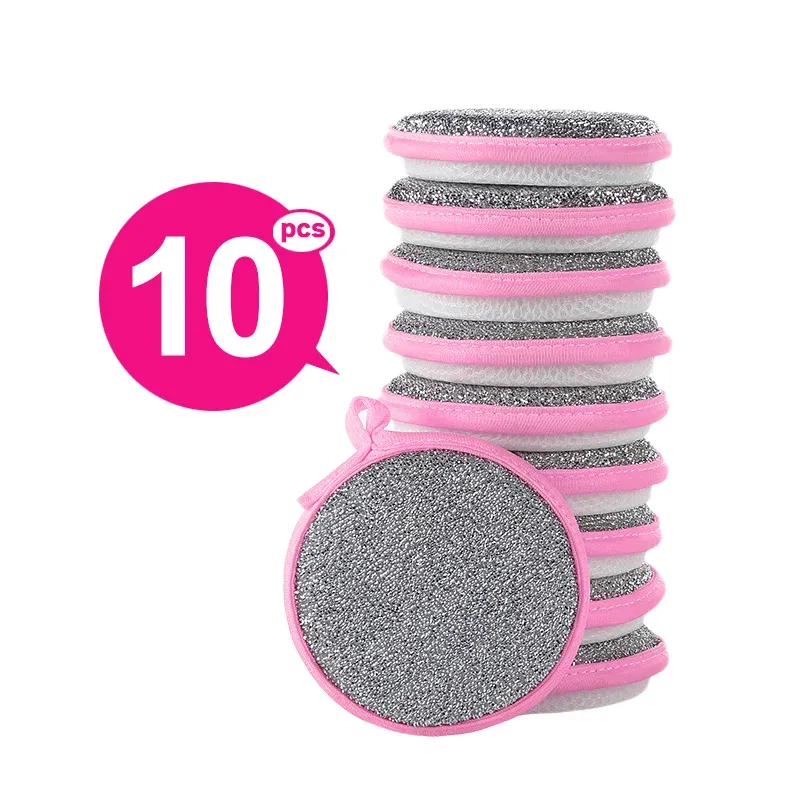 Éponge à vaisselle double face, brosse de nettoyage pour la vaisselle, casseroles et poêles, éponges de nettoyage réutilisables, lot de 10/5/3 pièces 15