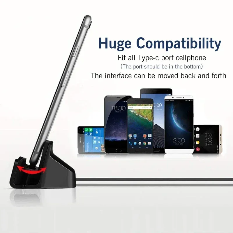 Station de charge USB-C pour iPhone 15 Pro Max et Samsung Galaxy S24, S23, S22 et S8 6