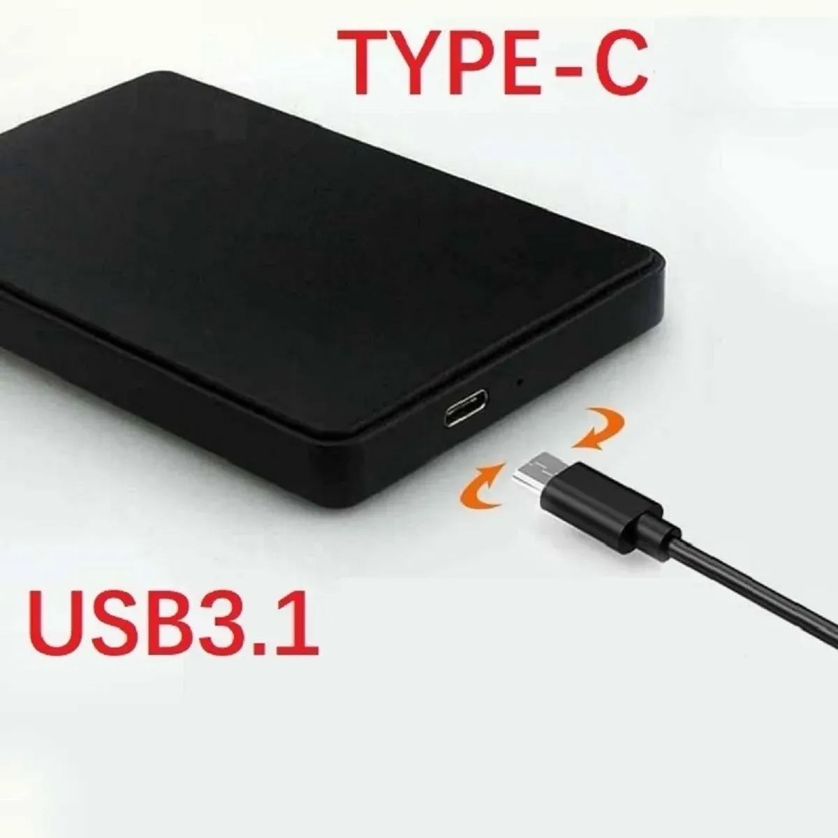 Boîtier de disque dur mobile SATA USB 3.1 de 2,5 pouces pour disque dur et SSD de stockage externe