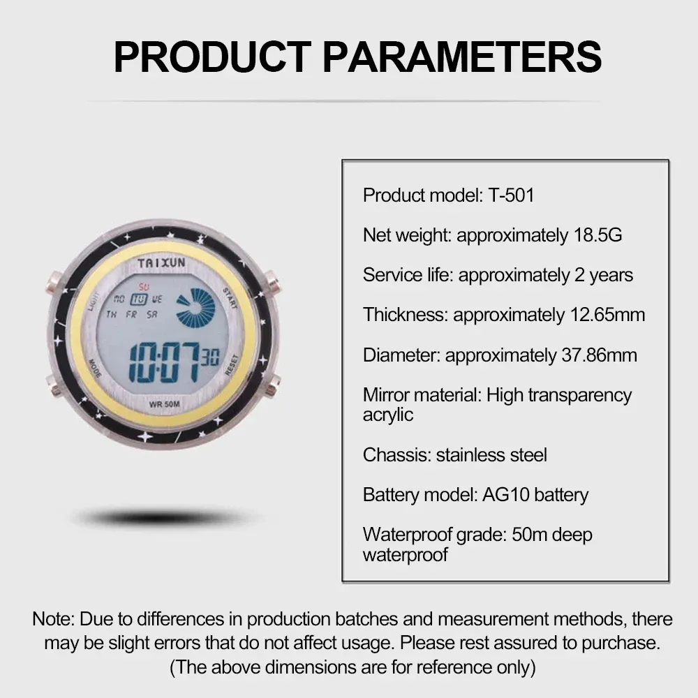 Horloge numérique étanche pour moto, voiture, bateau et vélo, à coller sur tableau de bord 3