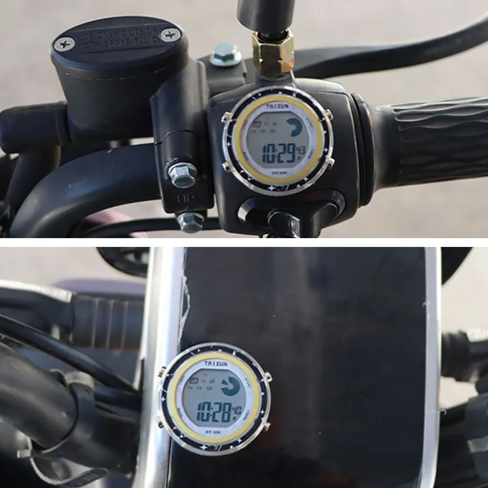 Horloge numérique pour voiture, vue rapprochée