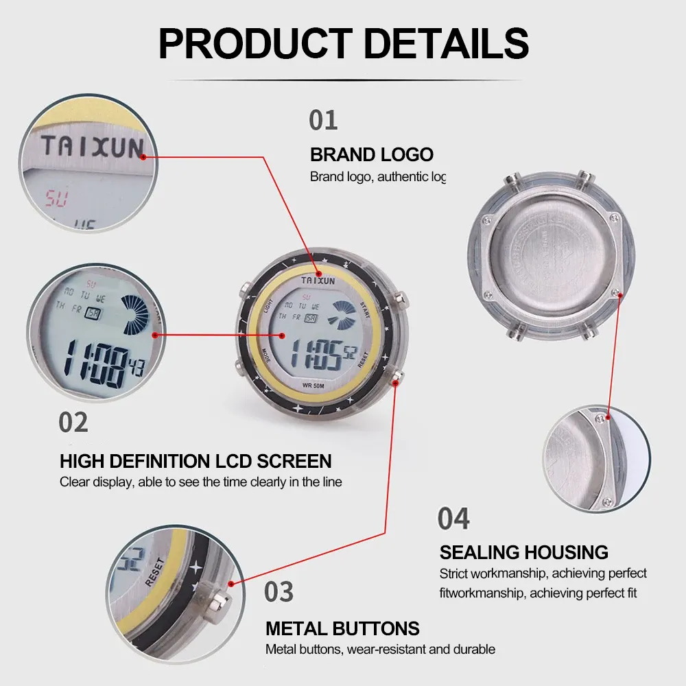 Horloge numérique pour moto vue de face