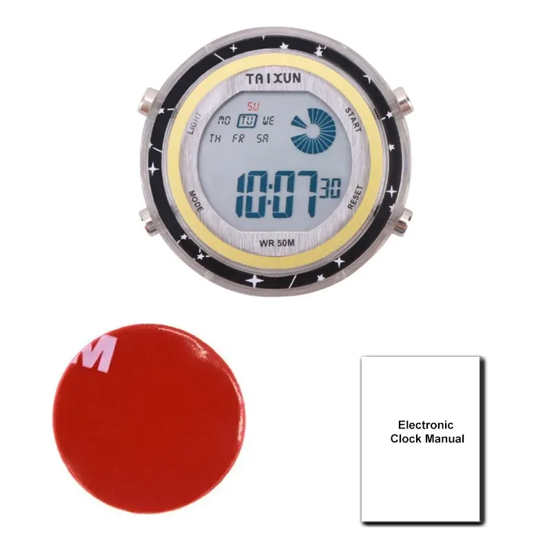 Horloge numérique étanche pour moto, voiture, bateau et vélo, à coller sur tableau de bord 9