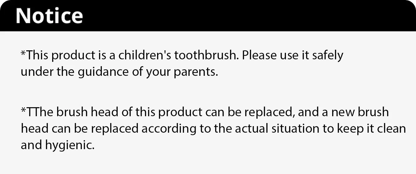 Brosse à dents électrique pour enfants, détail final