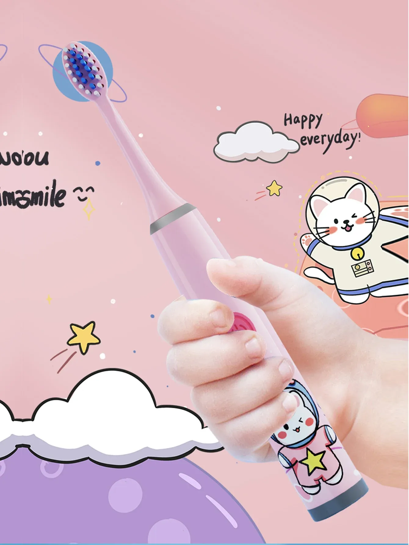 Vue de la brosse à dents électrique enfant