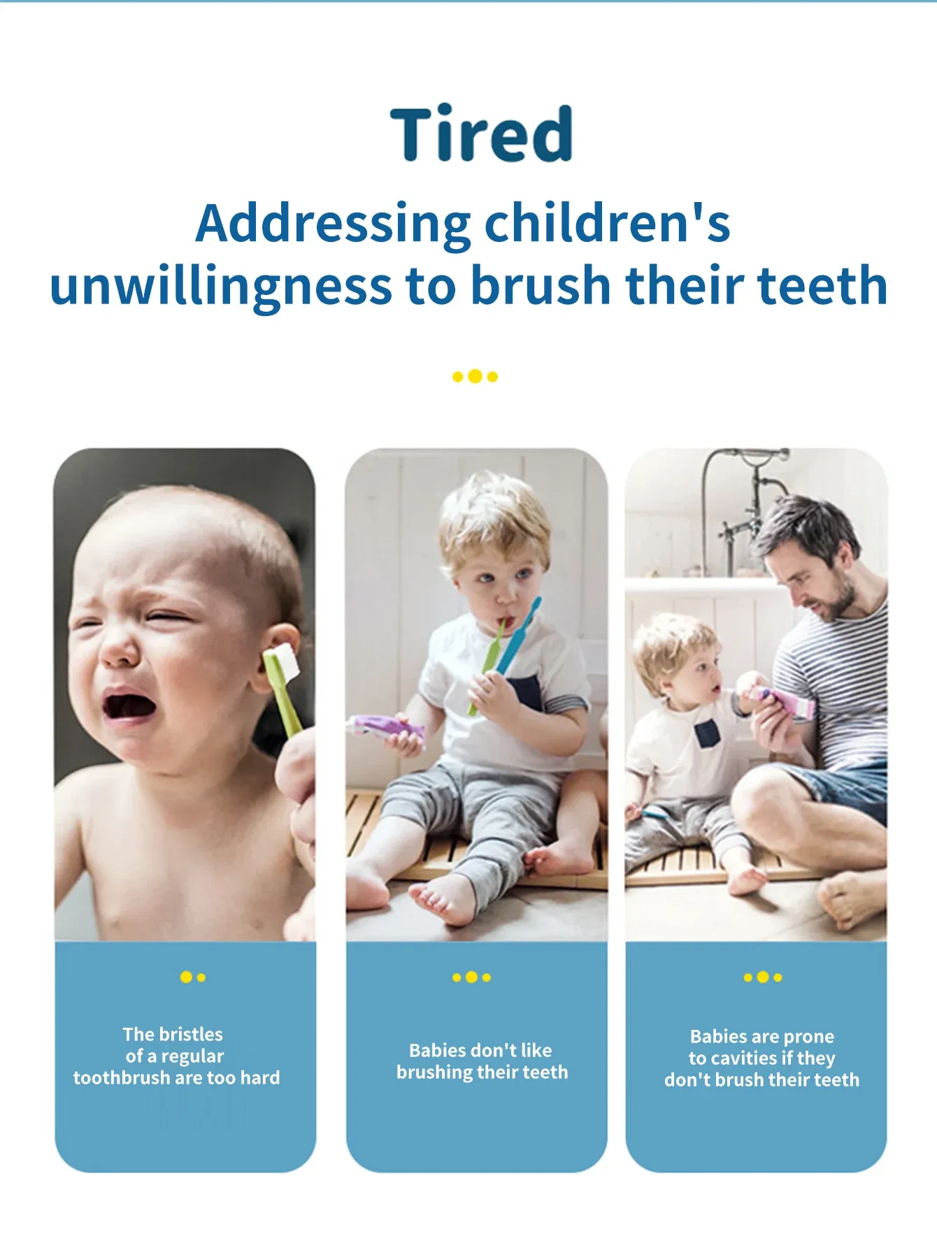 Tête de brosse à poils souples pour enfants