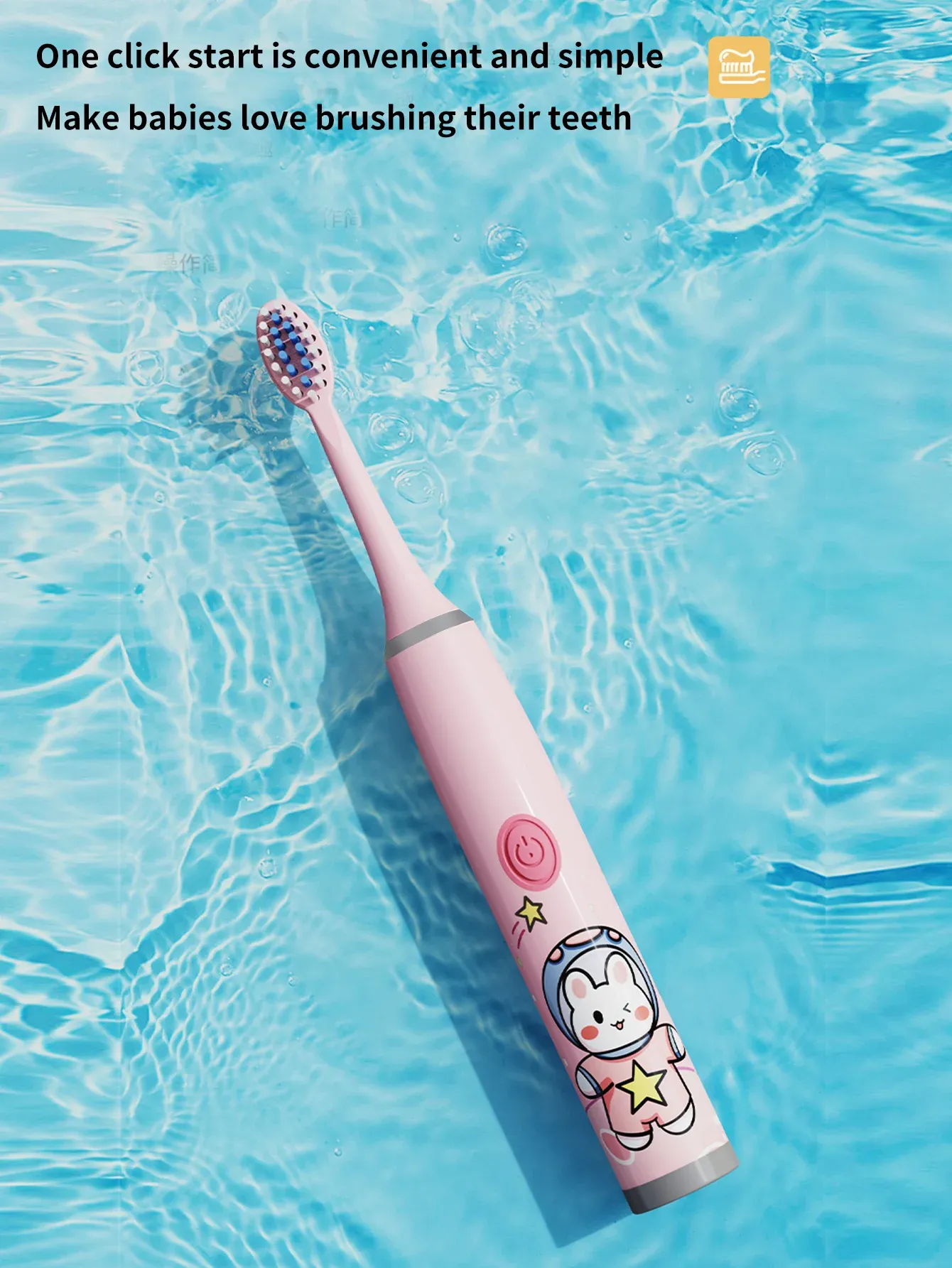 Brosse à dents enfant aux motifs spatiaux