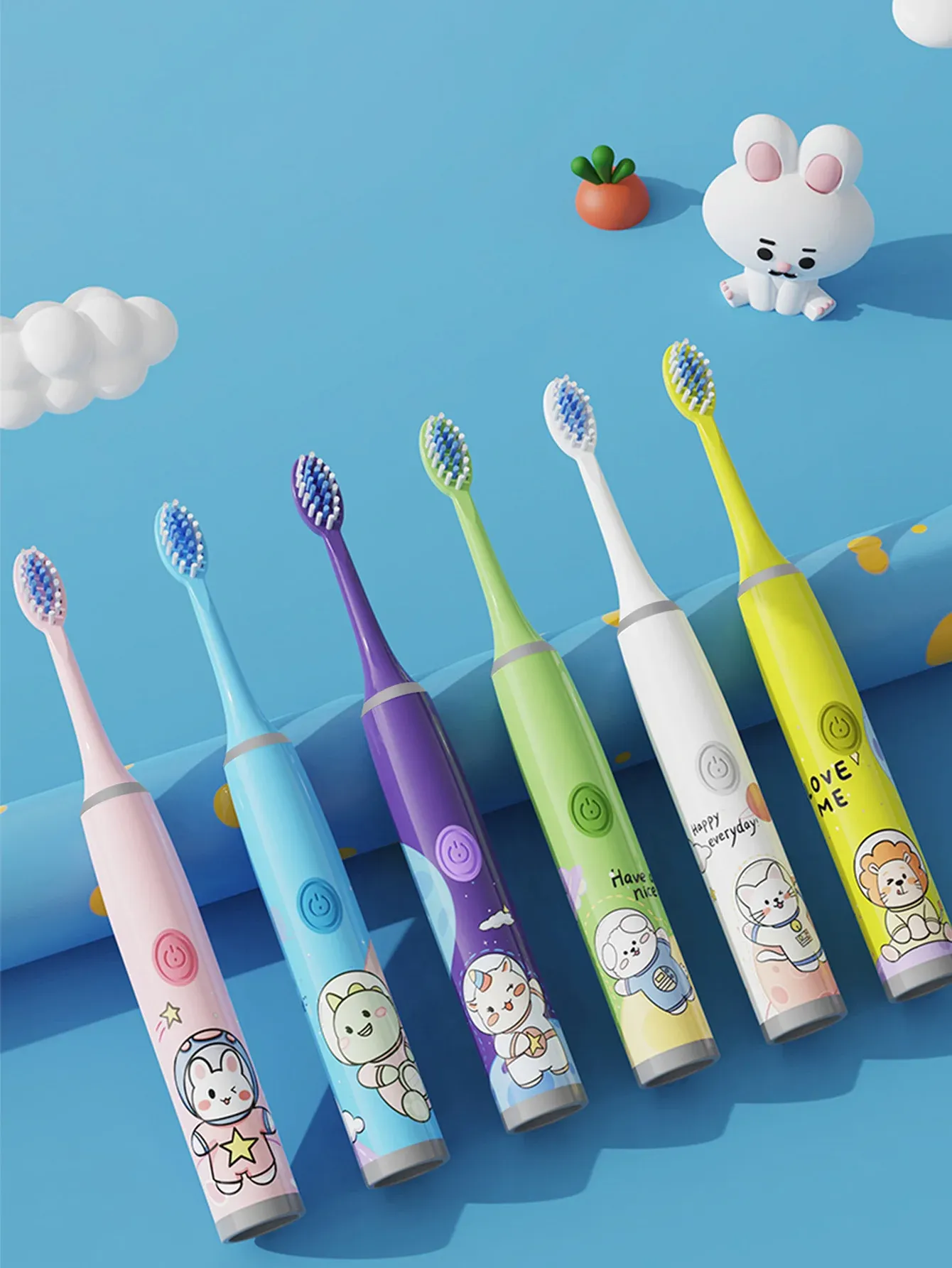 Brosse à dents enfant en situation d'utilisation