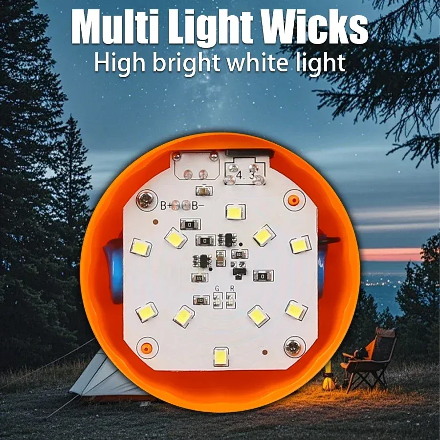 Mèches multiples et lumière blanche brillante