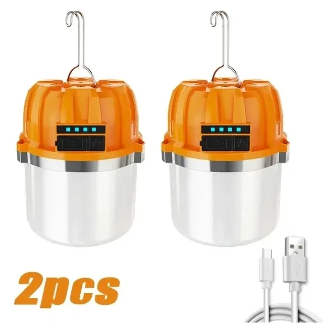 Lanterne de camping LED 500 W rechargeable par USB avec affichage de puissance, lampe portable et lumière de secours pour la pêche en plein air 14