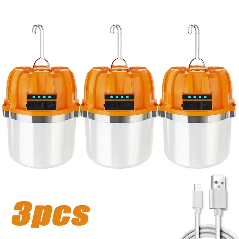 Lanterne de camping LED 500 W rechargeable par USB avec affichage de puissance, lampe portable et lumière de secours pour la pêche en plein air 13