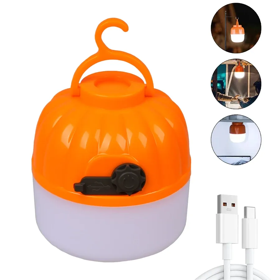 Lanterne de camping LED 500 W rechargeable par USB avec affichage de puissance, lampe portable et lumière de secours pour la pêche en plein air 8