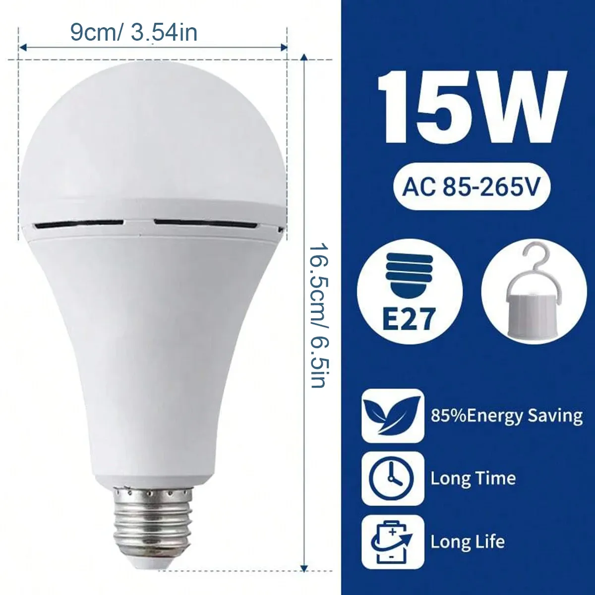 Lanterne de camping LED 500 W rechargeable par USB avec affichage de puissance, lampe portable et lumière de secours pour la pêche en plein air 11