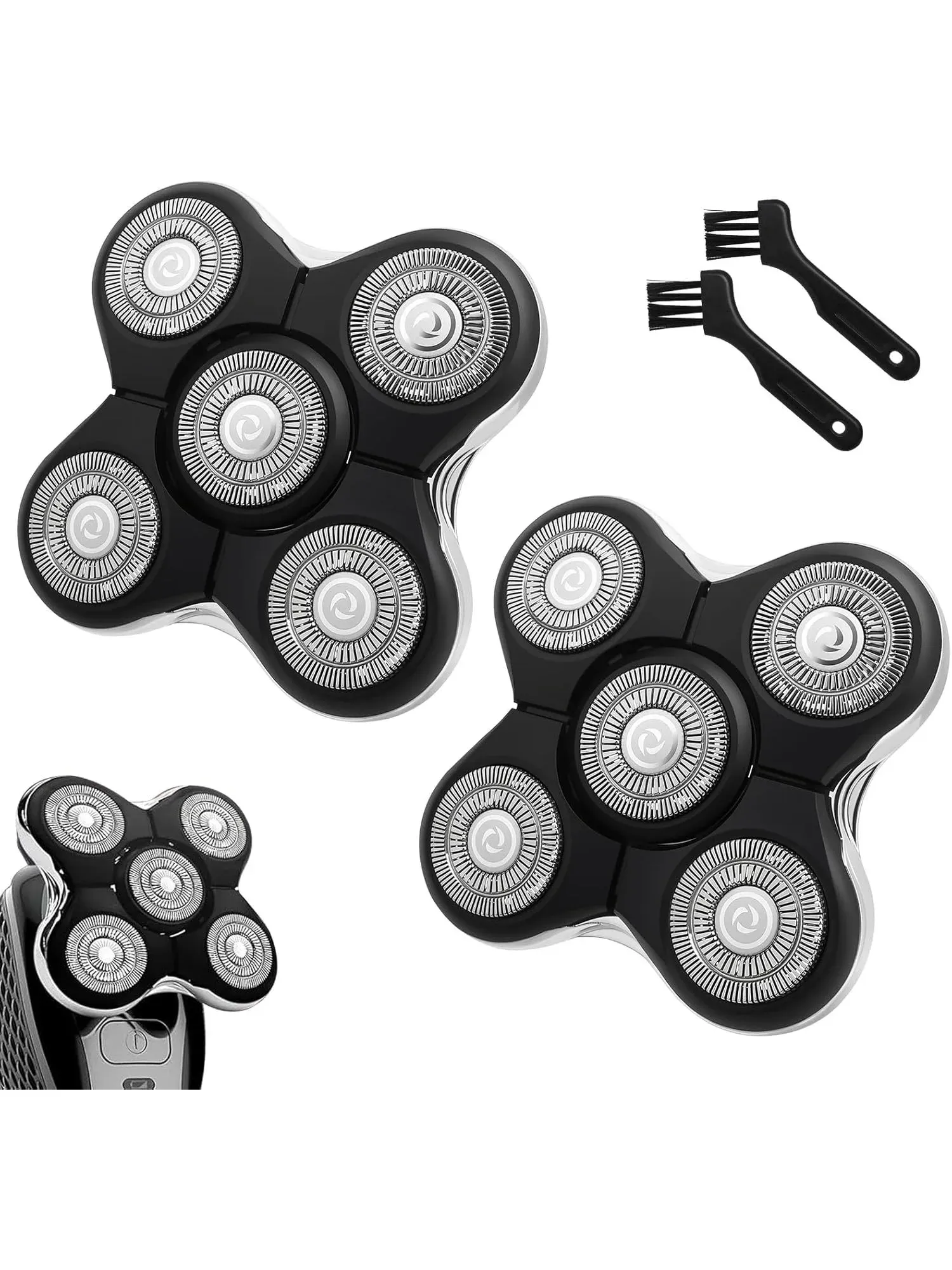 Têtes de rechange compatibles rasoirs Balder XR7000, XR1500 et XR5 : rasage électrique pour hommes chauves (lot de 1, 2, 3 ou 6) 7