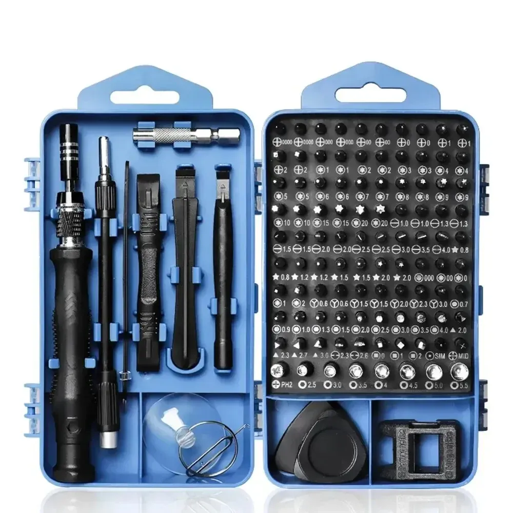 Jeu de tournevis de précision 115 en 1 à embouts hexagonaux et Torx magnétiques, kit de réparation pour smartphones, ordinateurs et montres 6