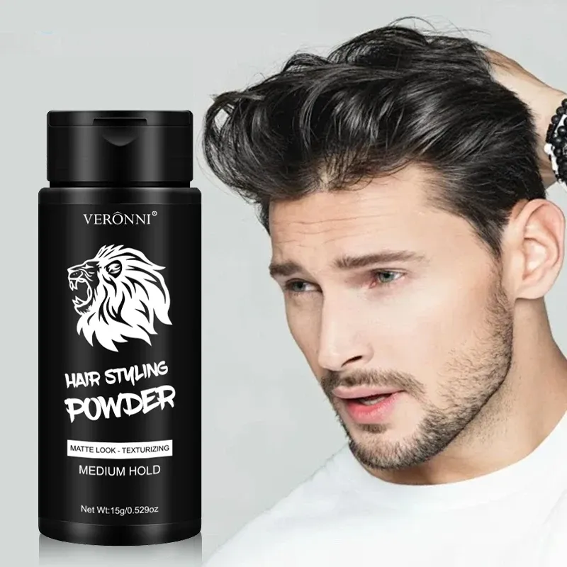Poudre volumisante mate à l'huile pour cheveux, pour hommes et femmes, sans lavage 1