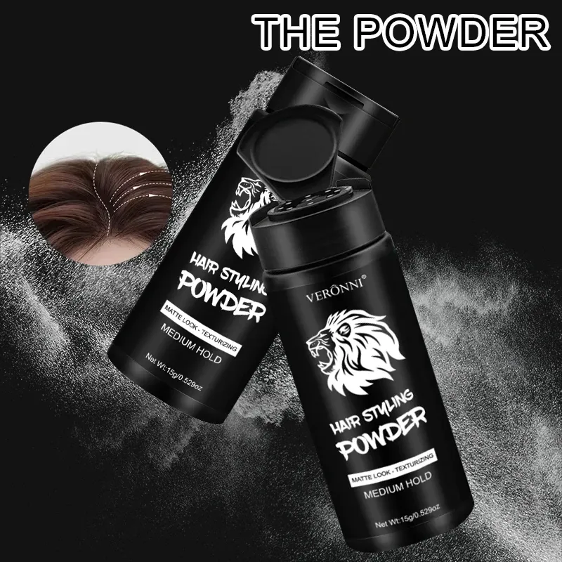 Poudre volumisante mate à l'huile pour cheveux, pour hommes et femmes, sans lavage 2