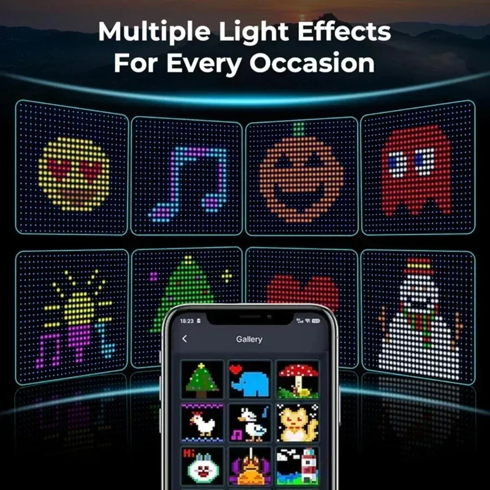 Rideau lumineux LED d'extérieur pour Noël 2026, étanche, contrôlable par application 4