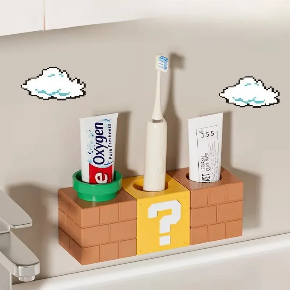 Support de brosse à dents électrique mural adhésif, organisateur pour gain de place et séchage optimal 2
